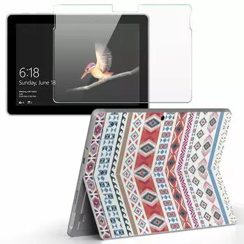 igsticker Surface Go 2 Dedicated Skin Seal Glass Film Set LCD Protection Film Sticker Accessories Protection 010721 Native Pattern Orange Green