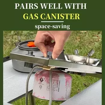 IGT Half-Unit Gas Stove 7200W High Power Stainless Steel IGT Burner Plate Folding Camping Igt Gas Burner BBQ Grill Desktop Stove