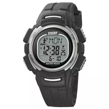 Iguzat WriStwatch Цифровое Радио Солнечный Водонепроницаемый Ремень PU Xxw 503 S Мужские S Черный