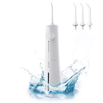 IGYLAR ирригатор для полости рта струйный очиститель беспроводной перезаряжаемый Y205N 5 режимов интенсивность регулируемая 300 мл 2000 мАч большая емкость IPX7 водонепроницаемый 4 замена