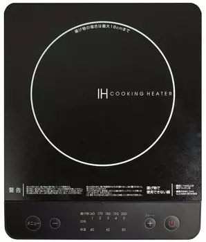 IH IH Cooking 5 уровней огневой мощности, совместимых с функцией сохранения жара IH Magnetic Plug Black [Yamazen] Плита, нагреватель, настольная, маленькая, 1000 Вт,