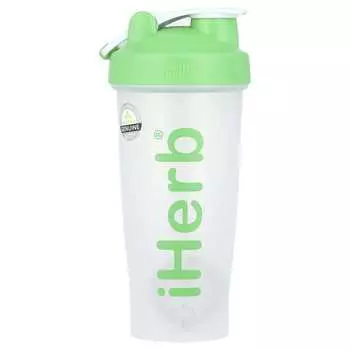 iHerb Goods, Бутылка-блендер с шейкером, зеленая, 28 унций.