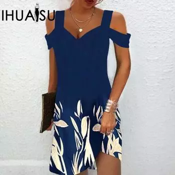 IHUASU женские сексуальные облегающие платья без бретелек с V-образным вырезом и принтом S светло-зеленый