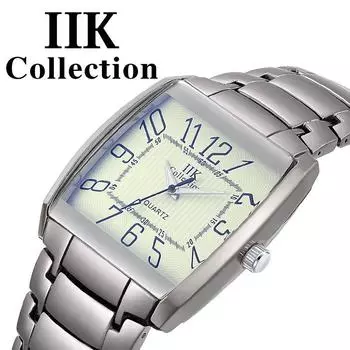 IIK Квадратные винтажные часы Часы Винтажные квадратные часы Мужские часы
