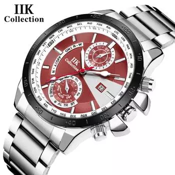 IIK Новые часы для мужчин Модные часы для мужчин Наручные часы Кварцевые часы