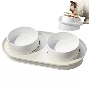 iikuru Dog Cat Food Food Spill Small Dog Cat Feeding Cat Rice Pet Dish Stylish ya040 Bowl, Prevention, Tableware, Dish, Bowl, Table, белый