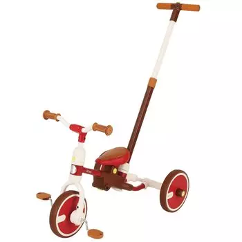 iimo Switch Bike Red 1064 Marlin Push Bar Tricycle Трехколесный учебный велосипед Iimo 3WAY 3in1 для детей от 1,5 лет и старше M&M