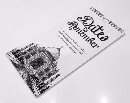 Iinkdotpot Тадж-Махал Вечный календарь День рождения Годовщина Специальное событие Напоминание Календарь Книжный журнал Стационарный белый