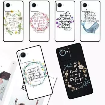 Иисус Бог Цитаты из Библии для Realme GT 5 Pro GT3 Neo5 9 10 11 12 Pro Plus C25s C21Y C30 C31 C33 C51 C53 C55 C35 Чехол Realme 11