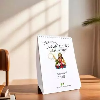 Иисус Христос Календарь 2025 Какой Год Настольный Календарь Второе Пришествие белый
