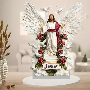 Иисус Орнамент 2D Плоский Акриловый Знак Новинка Waterptroof Стол Вечеринка Декор Для Гостиной Кафе