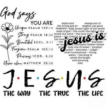 Иисус Термопечать Буквы Наклейки Переводные картинки Аксессуары для одежды Новые самодельные термопереносные моющиеся заплатки на железе Доверьтесь Богу