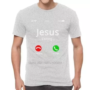 Иисус зовет христианские футболки мужские футболки с коротким рукавом из хлопка мужские S чёрный