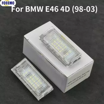 iJDM12V LED Number License Plate Light Lamps White Led CANBUS Car No Error Car License Plate Lights For BMW E46 4D 1998-2003