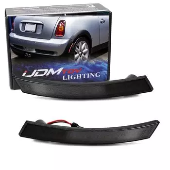 iJDMTOY Smoked Lens Red Full LED Rear Side Marker Light Kit for 2002-08 MINI Cooper R50 R52 R53