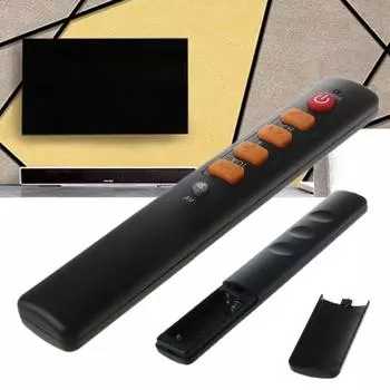 ИК-пульт дистанционного управления, обучающий пульт дистанционного управления, пульт дистанционного управления для пожилых людей, пульт дистанционного управления телевизором Black buttons
