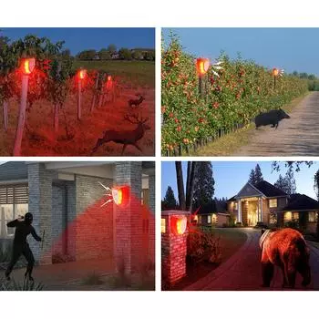 ИК-сигнализация, солнечный стробоскоп, датчик движения PIR, синхронизированная индукция тела, устройство для защиты от краж животных для дома и улицы