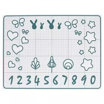 IKEA BAKTRADITION Коврик для выпечки белый бирюзовый 61х46 см