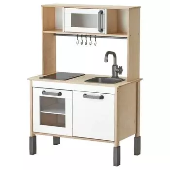 ИКЕА ДУКТИГ 29874534 Мини кухня берёза белая, фанера, белый
