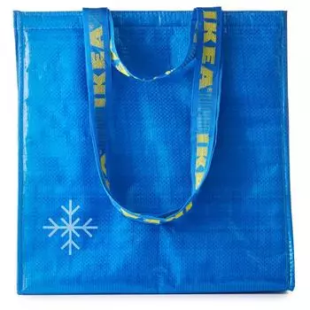IKEA FRAKTA Холодная сумка большая синяя 38х40 см