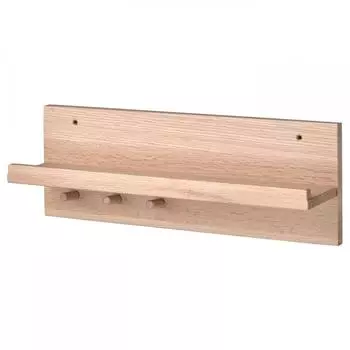 IKEA H СТВИСКАРЕ Органайзер настенный с крючками дуб 42х15х11 см