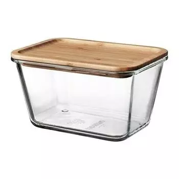 IKEA IKEA Storage container with lid 21x15x12cm 365+ Glass/Bamboo (292.690.69)