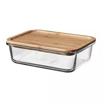 IKEA IKEA Storage container with lid 21x15x7cm 365+ Glass/Bamboo (892.690.66)