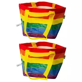 IKEA IKEA STORSTOMMA Small Rainbow Pride 13 27x27см Набор из 2 27x27см Сумка, литры, - Многоцветный, Многоцветный,