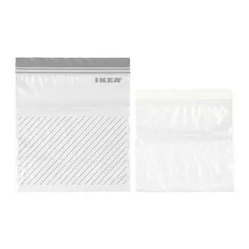 IKEA ISTAD plastic 50 bag, gray/white pieces.203.468.02
