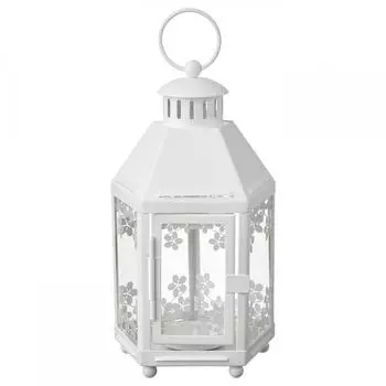 ИКЕА КРИНГСИНТ Чайный светильник для наружного освещения белый 21 см