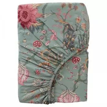 ИКЕА Н ССЕЛКЛОККА Наматрасник светло-зеленый серый разноцветный 90х200 см