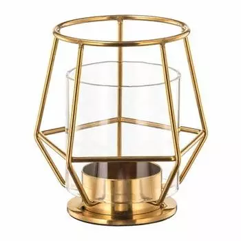 IKEA Подсвечник 10 см Золотой ПАРЛБЭНД (303.485.46) золотой