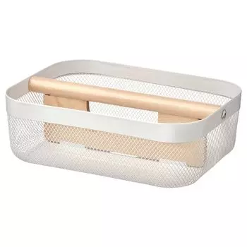IKEA RISATORP корзина с разделителями 33x24x11 см белая (505.303.99/50530399) белый