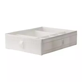 IKEA SKUBB White 90185594 Коробка с белыми разделителями, белый