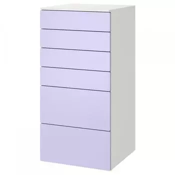 ИКЕА СМ СТАД СМОСТАД ПЛАТСА Комод с 6 ящиками 60x57x123 см