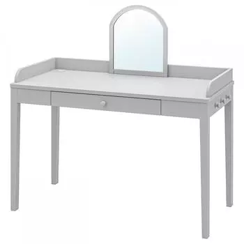 IKEA SMYGA Smuga Письменный стол+зеркало светло-серый 122х60 см