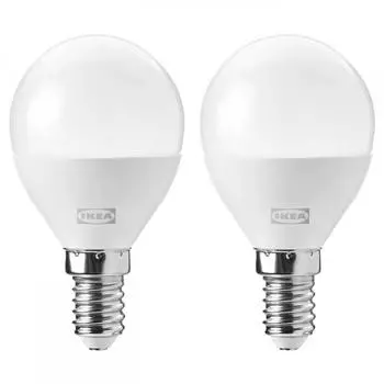 IKEA SOLHETTA Solheta Светодиодная лампа E14 806 Люмен, яркость/белый старый опал 45 мм