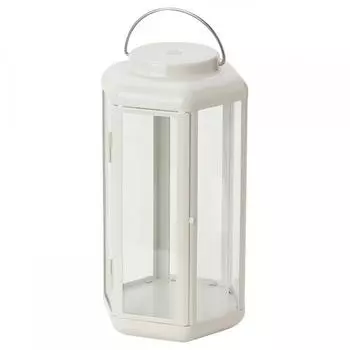IKEA SOMMARLNKE Светодиодная декоративная настольная лампа для улицы на батарейках, бежевый 28 см