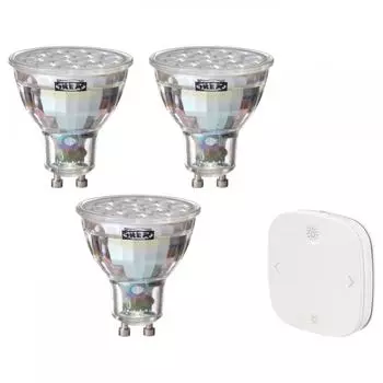 IKEA TR DFRI Стартовый комплект Troadfree Умная беспроводная регулировка яркости Белый спектр GU10