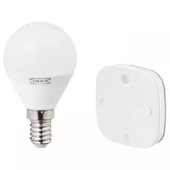 ИКЕА ТРОДФРИ СТИРБАР Стартовый комплект Smart Wireless Dimming White Spectrum Spherical P45 E14