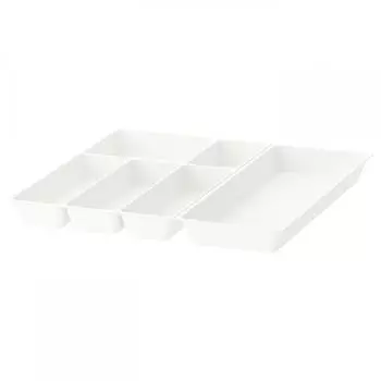 IKEA UPDATERA Поднос для столовых приборов/многофункциональный поднос, белый 52x50 см