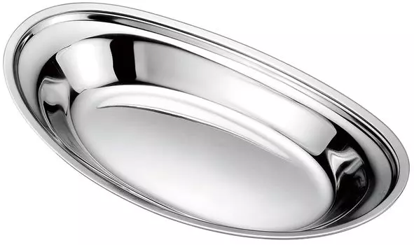 Ikeda (Ikd) Ikeda NKL08001 Curry Plate, 12-1/2-Inch, Round, Stainless Steel, Japan