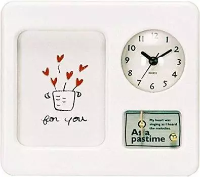 Ikeda Music Box Photo Frame Crystal Square Gen Hoshino 67004 Q. (White) Love