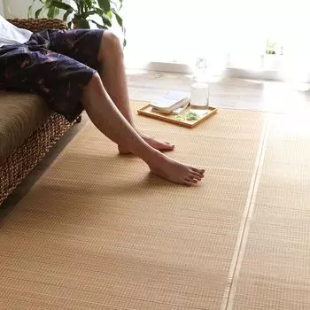 Ikehiko Bamboo Soft to the Single Approximately 174 x 174 cm Made in Durable natural rug made from bamboo Bamboo is durable and and deodorizing effect