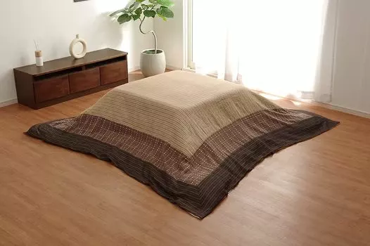 Ikehiko Corporation чехол для футона Kotatsu квадратный Yukari бежевый 215 x 215 см Shijira японский приблизительно. #5509909