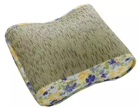 Ikehiko Corporation Cushion Igusa Igusa Cushion Floral Pattern Blue 40 x 30cm Fontana Fit Approx.