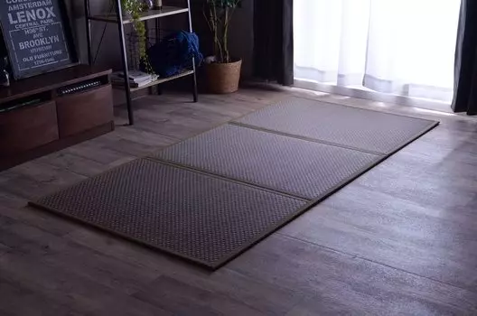 Ikehiko Corporation Igusa Mattress Bedding Area Rug Flare 80 x 210 см Коричневый Компактный Японский Домашний Татами Предотвращение Плесени Татами Легкий Дождливый
