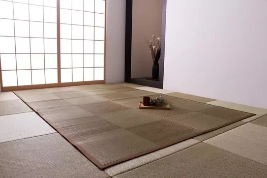 Ikehiko Corporation Igusa Rug Carpet Mat Noah 352 x 261 cm 6 Brown Natural Simple Modern Checkered Lattice Deodorizing Deodorizing Antibacterial