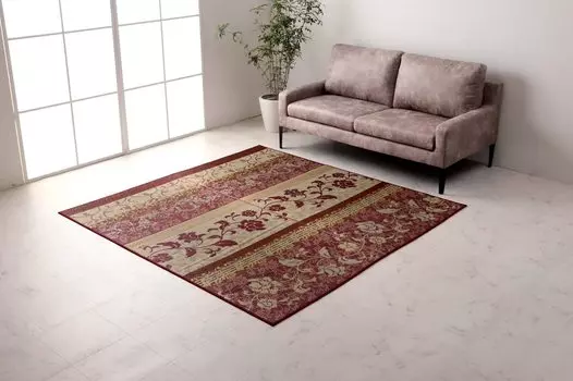 Ikehiko Corporation Igusa Rug Коврик DX Viola Wine 191 x 191 см Квадратный Сделано в Японии Elegance Ежегодная Подкладка Амортизация Прибл.. Нескользящий #8260119