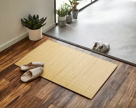 Ikehiko Corporation Rattan Mat Hallway Entrance Mat Java 70 x 120cm Cool Natural Material Natural Approx. #5201970